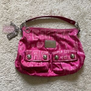 Glam Hot Pink Coach x Poppy Tote Purse